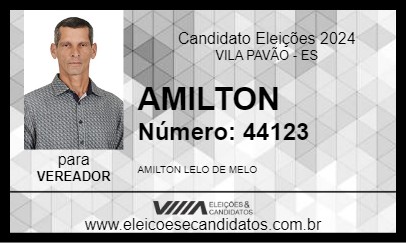 Candidato AMILTON 2024 - VILA PAVÃO - Eleições