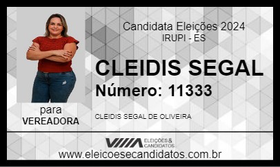 Candidato CLEIDIS SEGAL 2024 - IRUPI - Eleições