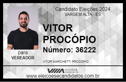 Candidato VITOR PROCÓPIO  2024 - VARGEM ALTA - Eleições