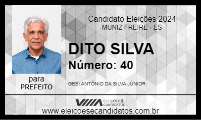 Candidato DITO SILVA 2024 - MUNIZ FREIRE - Eleições