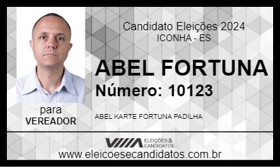 Candidato ABEL FORTUNA 2024 - ICONHA - Eleições