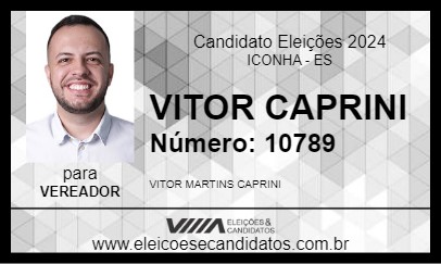 Candidato VITOR CAPRINI 2024 - ICONHA - Eleições