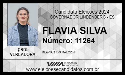 Candidato FLAVIA SILVA 2024 - GOVERNADOR LINDENBERG - Eleições