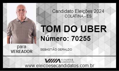 Candidato TOM DO UBER 2024 - COLATINA - Eleições