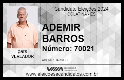 Candidato ADEMIR BARROS 2024 - COLATINA - Eleições