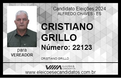 Candidato CRISTIANO GRILLO 2024 - ALFREDO CHAVES - Eleições