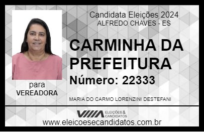 Candidato CARMINHA DA PREFEITURA 2024 - ALFREDO CHAVES - Eleições