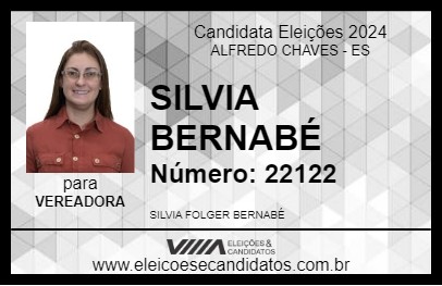 Candidato SILVIA BERNABÉ 2024 - ALFREDO CHAVES - Eleições