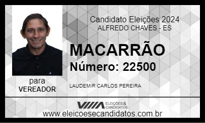 Candidato MACARRÃO 2024 - ALFREDO CHAVES - Eleições