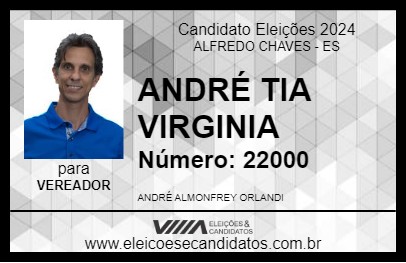 Candidato ANDRÉ TIA VIRGINIA 2024 - ALFREDO CHAVES - Eleições