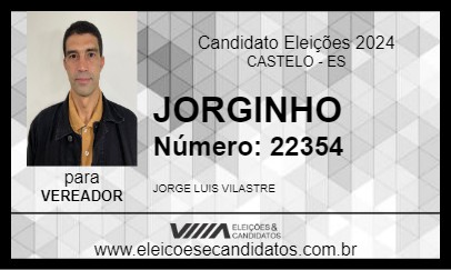 Candidato JORGINHO 2024 - CASTELO - Eleições