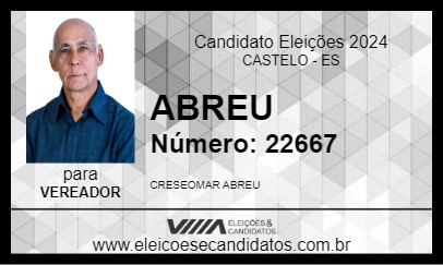 Candidato ABREU 2024 - CASTELO - Eleições