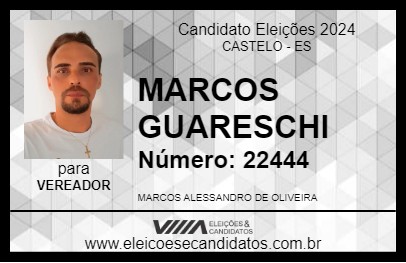 Candidato MARCOS GUARESCHI 2024 - CASTELO - Eleições