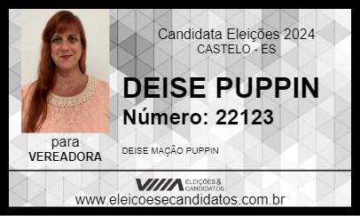 Candidato DEISE PUPPIN 2024 - CASTELO - Eleições