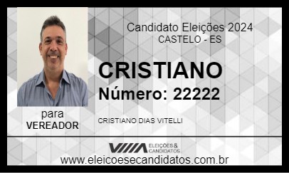 Candidato CRISTIANO 2024 - CASTELO - Eleições