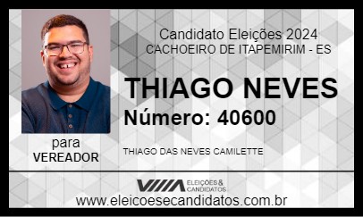 Candidato THIAGO NEVES 2024 - CACHOEIRO DE ITAPEMIRIM - Eleições