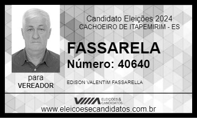 Candidato FASSARELLA 2024 - CACHOEIRO DE ITAPEMIRIM - Eleições