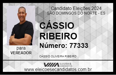 Candidato CÁSSIO RIBEIRO 2024 - SÃO DOMINGOS DO NORTE - Eleições