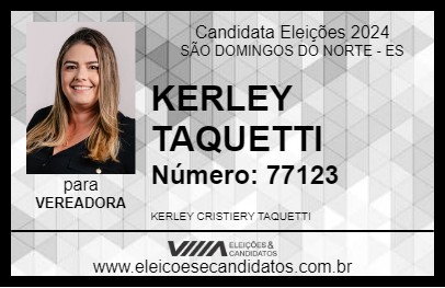 Candidato KERLEY TAQUETTI 2024 - SÃO DOMINGOS DO NORTE - Eleições