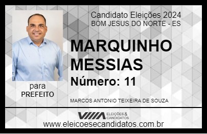 Candidato MARQUINHO MESSIAS 2024 - BOM JESUS DO NORTE - Eleições