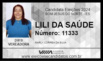 Candidato LILI DA SAÚDE 2024 - BOM JESUS DO NORTE - Eleições