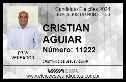 Candidato CRISTIAN AGUIAR 2024 - BOM JESUS DO NORTE - Eleições