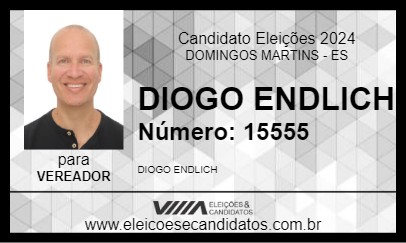 Candidato DIOGO ENDLICH 2024 - DOMINGOS MARTINS - Eleições