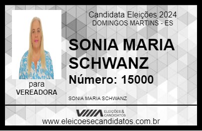 Candidato SONIA MARIA SCHWANZ 2024 - DOMINGOS MARTINS - Eleições