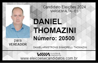 Candidato DANIEL THOMAZINI 2024 - VARGEM ALTA - Eleições