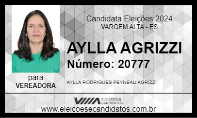 Candidato AYLLA AGRIZZI 2024 - VARGEM ALTA - Eleições