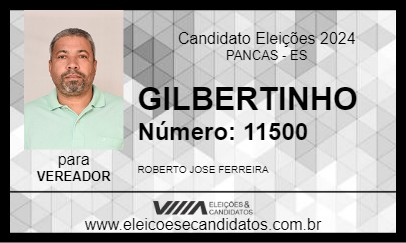 Candidato GILBERTINHO 2024 - PANCAS - Eleições