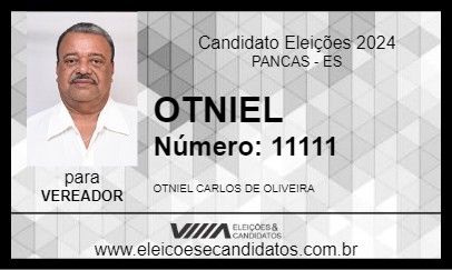 Candidato OTNIEL 2024 - PANCAS - Eleições