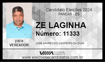 Candidato ZE LAGINHA 2024 - PANCAS - Eleições