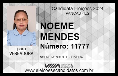 Candidato NOEME MENDES 2024 - PANCAS - Eleições