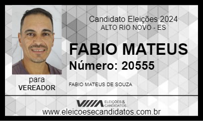 Candidato FABIO MATEUS 2024 - ALTO RIO NOVO - Eleições