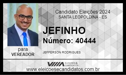 Candidato JEFINHO 2024 - SANTA LEOPOLDINA - Eleições