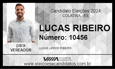 Candidato LUCAS RIBEIRO 2024 - COLATINA - Eleições