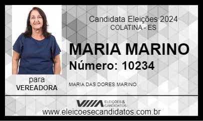 Candidato MARIA MARINO 2024 - COLATINA - Eleições