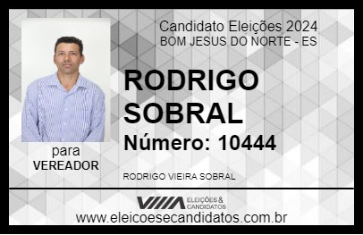 Candidato RODRIGO SOBRAL 2024 - BOM JESUS DO NORTE - Eleições