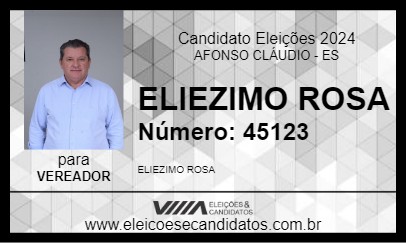 Candidato ELIEZIMO ROSA 2024 - AFONSO CLÁUDIO - Eleições