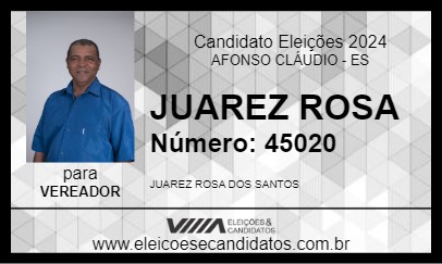 Candidato JUAREZ ROSA 2024 - AFONSO CLÁUDIO - Eleições