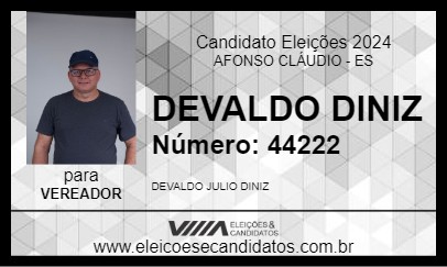 Candidato DEVALDO DINIZ 2024 - AFONSO CLÁUDIO - Eleições