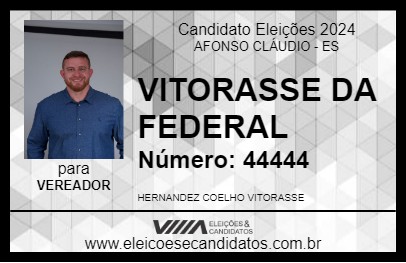 Candidato VITORASSE DA FEDERAL 2024 - AFONSO CLÁUDIO - Eleições