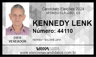 Candidato KENNEDY LENK 2024 - AFONSO CLÁUDIO - Eleições