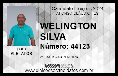 Candidato WELINGTON SILVA 2024 - AFONSO CLÁUDIO - Eleições