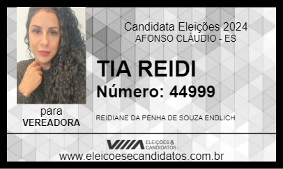 Candidato TIA REIDI 2024 - AFONSO CLÁUDIO - Eleições