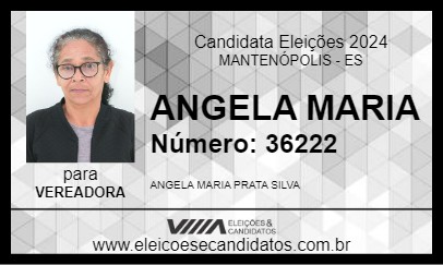 Candidato ANGELA MARIA 2024 - MANTENÓPOLIS - Eleições