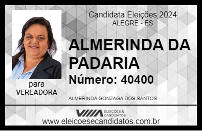 Candidato ALMERINDA DA PADARIA 2024 - ALEGRE - Eleições