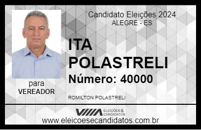 Candidato ITA POLASTRELI 2024 - ALEGRE - Eleições