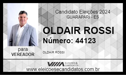 Candidato OLDAIR ROSSI 2024 - GUARAPARI - Eleições